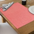 thumbnail image 3 of Chambray Ribbed Placemat Coral 13 X 19 - Ensemble De 12, 3 of 3