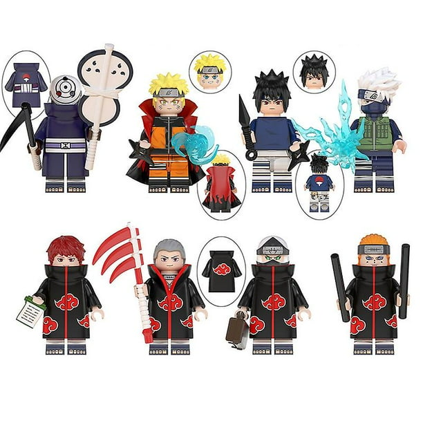 Jouet Décoration de Gâteau, 6 Pièces Naruto Figure Jouets