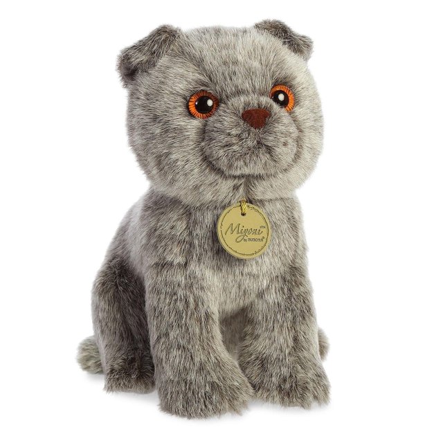 Peluche Aurora Miyoni Gris Detalle Realista 9 Pulgadas