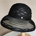 thumbnail image 2 of CoCopeaunts Womens Bucket Hat Summer Clear Mesh Breathable Sun Hat Simple Elegant Stitch Fisherman Hat Daily Costume Accessory, 2 of 8