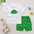 thumbnail image 2 of Toddler Boy Summer Short Sets Outfits Cotton CrewNeck Short Sleeve Playwear Sets 6-12 Months 12-24 Months 2T 3T 4T 5T 6T 7T Children 4-5 Years, 2 of 7