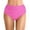 A-Hot Pink, variant on Women's Ruched Low Waisted Bikini Bottom Retro Vintage Swim Short Tankinis Boyshorts