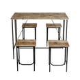 thumbnail image 2 of Set Comedor Top Living Mesa Rectangular + 4 Bancos Café y Negro, 2 of 7