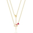thumbnail image 4 of Sanrio Hello Kitty Brass Heart Birthstone Charm Necklace - 16 + 2'' Chain, October, 4 of 4