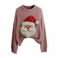 thumbnail image 6 of BODOAO Christmas Sweater for Women Retro Cute Santa Claus Graphic Long Sleeve Knitted Crew Neck Xmas Pullover Tops Novelty Funny Creweck Knit Pullover Sweaters Holiday Party Graphic Sweatshirts, 6 of 6