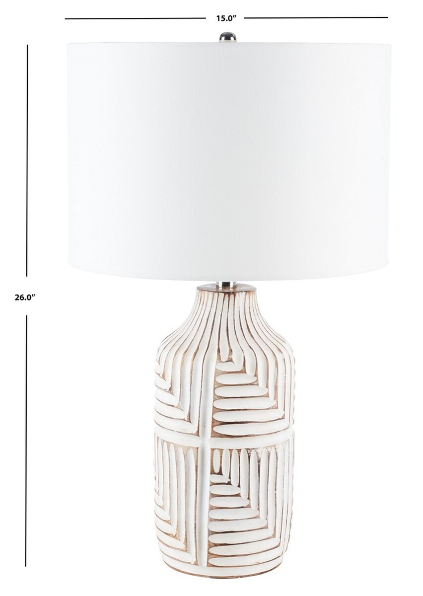 SAFAVIEH Dione 26 in. Ancient Craftsmanship Table Lamp, Ivory