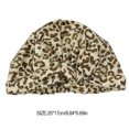 thumbnail image 4 of Gorros de baño para ducha Estampado de flores Impermeable Reutilizable Elástico Colorido Universal Largo Sombrero corto Baño Estampado de Juegos de accesorios de baño Estampado de leopardo Bearachild HA062078-16B, 4 of 6