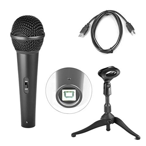 Upgraded Version Pyle USB Dynamic Studio Microphone Recording Set W Table Tripod Mic Stand & 6.5