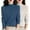 Dark blue, variant on Womens Sweaters, Women's 2Pc Autumn & Winter Set - Soft Round Neck Pullover Fall Sweaters for Women Black XXL