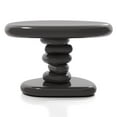 thumbnail image 3 of Kavren Modern Oval Glossy Pedestal End Table, Dark Gray, 3 of 12