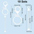 thumbnail image 2 of 1 Box 20Pcs Beaded Key Chain Bars DIY Beaded Keychain Kit Alloy White Removable Beadable Iron Bar Blank Keychains Making Accessories for Handmade Beadable Keychain Making Supplies DIY Crafts, 2 of 6