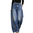 thumbnail image 3 of Taqqpue Women Baggy Jeans Casual Wide Leg High Waist Pants Loose Fit Plus Size Denim Pants with Pockets for Women, 3 of 8