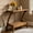 Dark Brown, variant on Fnova Solid Wood End Table, Narrow 2-Tier Side Table with Storage Shelf, Curved Frame Sofa Side Table, Easy Assembly, for Living Room, Bedroom, Entryway, Small Space