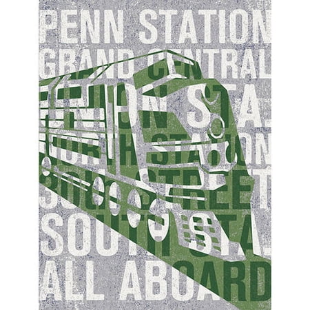 Oopsy Daisy Canvas Wall Art The Places He'll Go Train by Groovy Gravy, 10 by 14-Inch