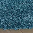 thumbnail image 3 of SAFAVIEH California Plush Solid Shag Area Rug, Turquoise, 6'7" x 6'7" Round - Modern Design, Turquoise, Non-Shedding & Easy Cleaning, Ultra Plush Thick Pile, Ideal for Living Room, Bedroom, 3 of 13