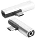 thumbnail image 1 of Tipo adaptador de audio, 2 piezas 2 en 1 Adaptador de cable de audio Tipo Adaptador Funcionalidad versátil, 1 of 8