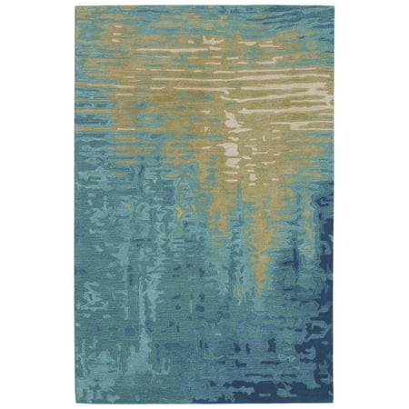 Ocean Silk Rug - Liora Manne Corsica Reflection Indoor Rug Ocean 5'X7'6
