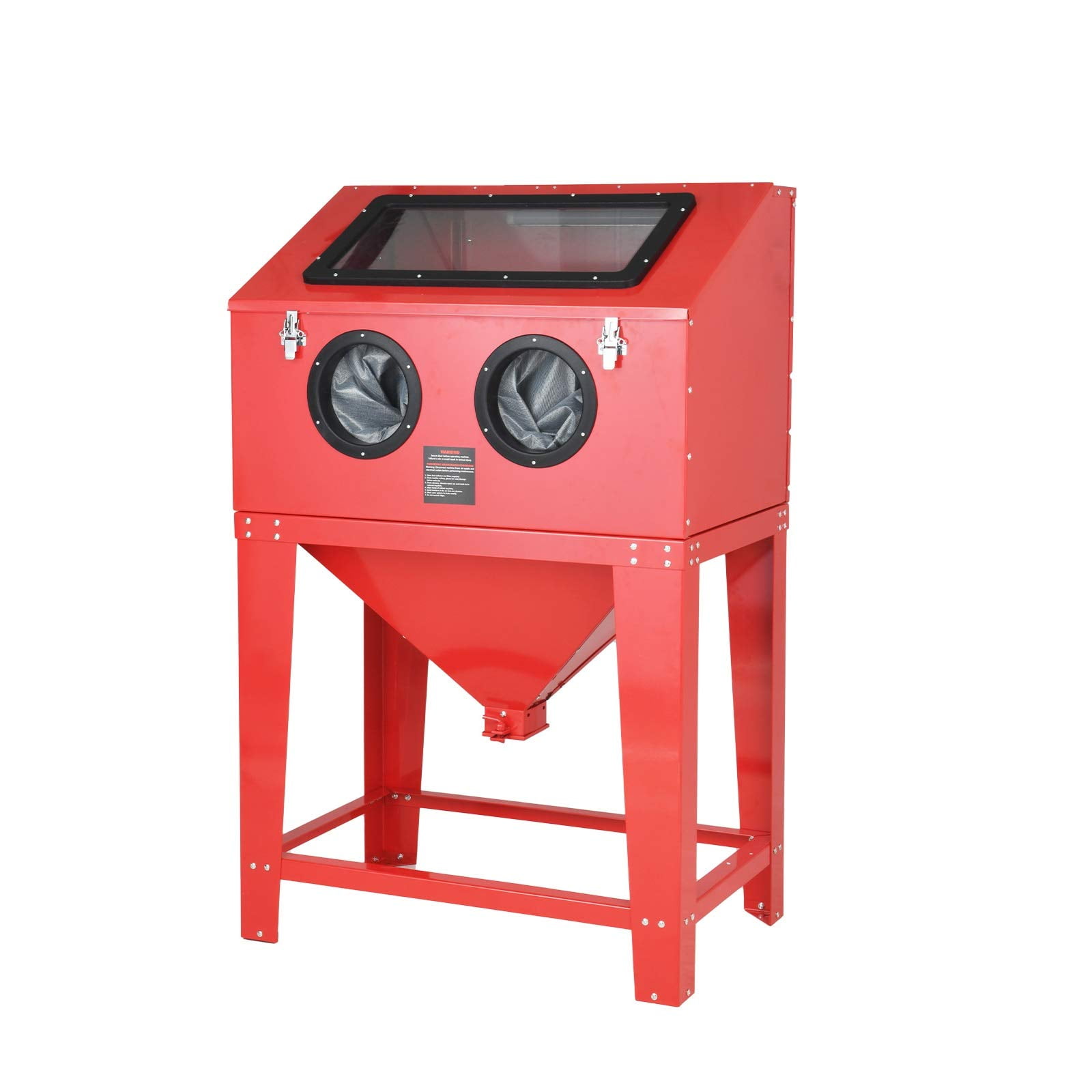 SUNCOO Bench Top Abrasive Blast with Glass Viewing Windows for