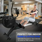 SereneLife SLRWMC60 Magnetic Rowing Machine, Black