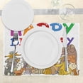 thumbnail image 3 of Ambesonne Birthday Party Place Mats Set of 4, Streets Dogs Animals, Standard Size, Multicolor, 3 of 6