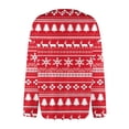 thumbnail image 4 of WTOBBY Women's Fashion Christmas Print Long Sleeve Knitted Cardigan Button Jacket, Festive and Cozy Holiday Sweater with Button Front for Winter Style,Deep Red L, 4 of 6