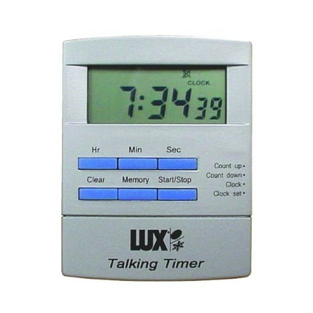 UPC 021079200207 product image for Lux TT100 Talking Clock and Timer, Grey | upcitemdb.com