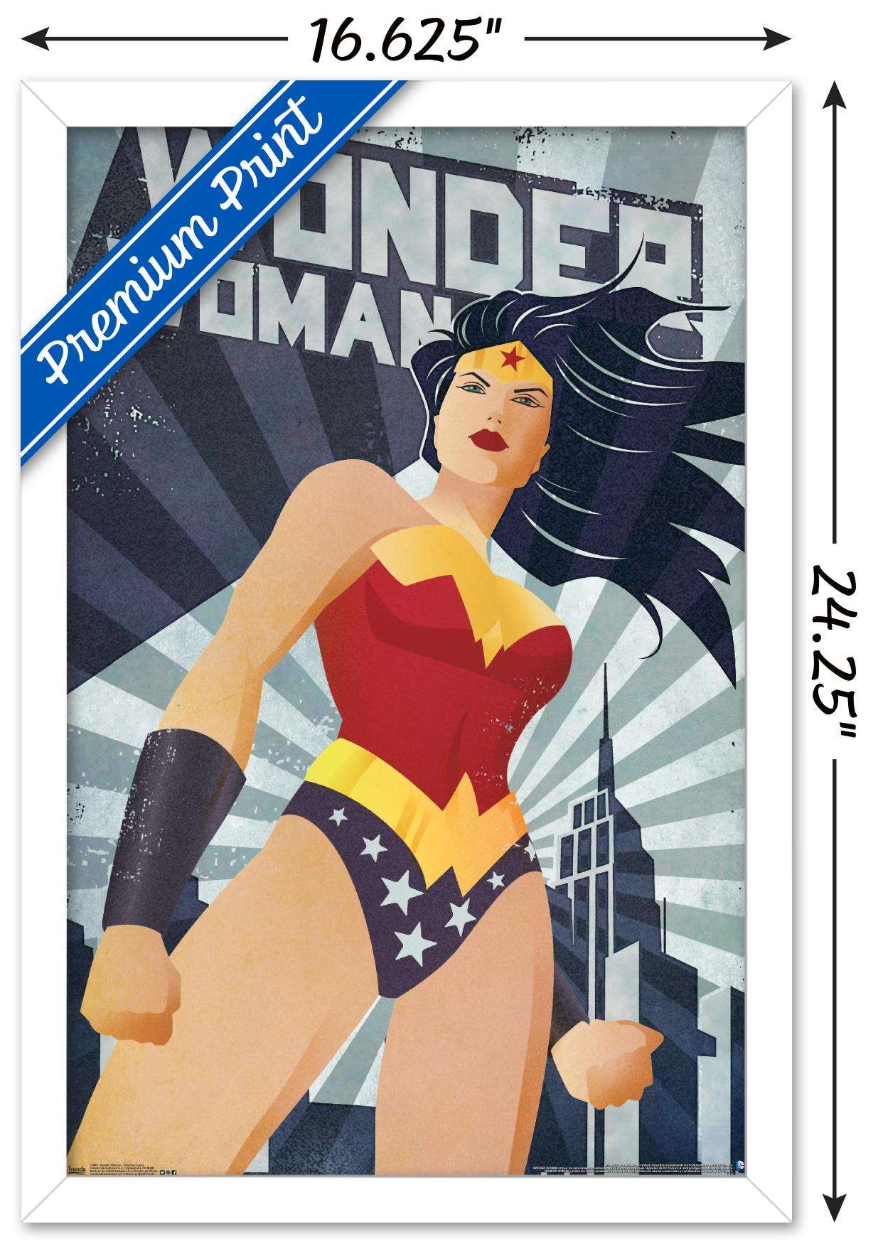 DC Comics - Wonder Woman - ConstructiVism Wall Poster, 14.725" x 22.375", Framed