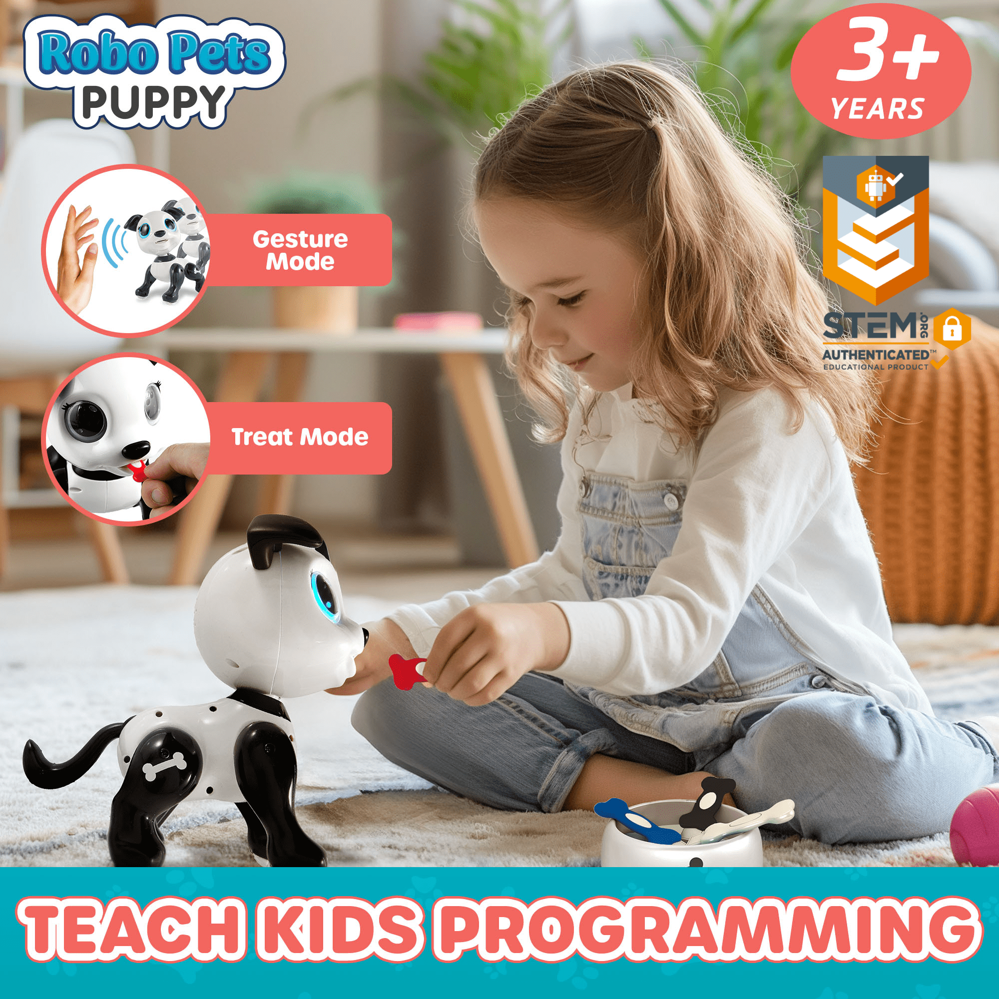 Robo Pets Puppy by USA Toyz - STEM Educational Robot, Interactive