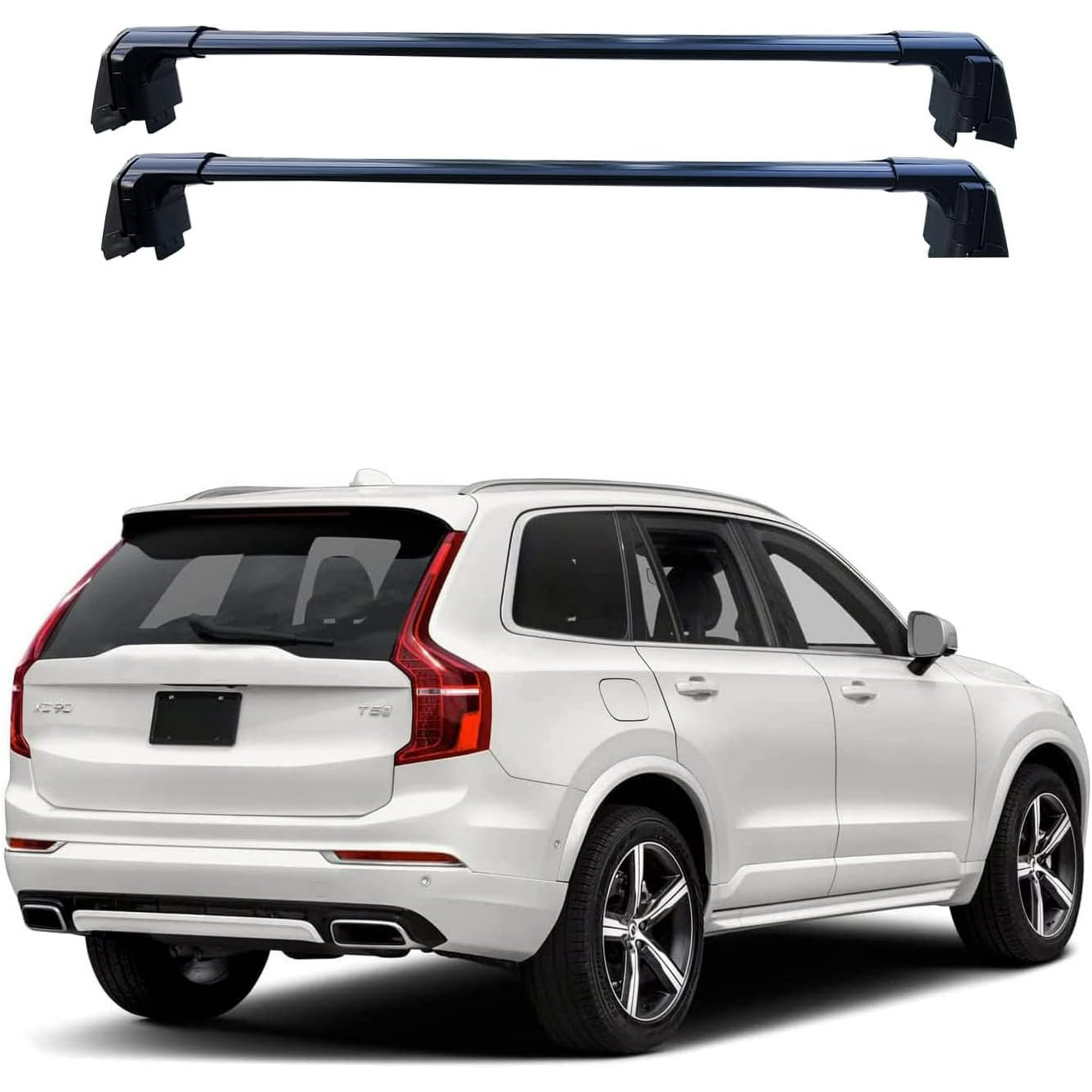 ROKIOTOEX Coyote Roof Rack Crossbars Fit for 2016 2024 Volv o XC90 PHEV Flush Side Rails Lockable Cross Bars for Rooftop Cargo Box Luggage Ski Board Bike Carrier Black VX16 Walmart