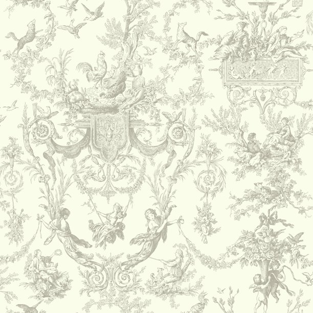 Ashford Toiles Old World Toile Wallpaper Walmart Com Walmart Com