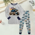 thumbnail image 2 of Caqnni Unisex Child's Basic Set Long Sleeve Crewneck & Elastic Band Pants 2 Piece, The Go-To Soft Outfit for Cool Summer to Fall Days(A-Grey,8-9 Years), 2 of 6
