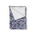 thumbnail image 2 of Mexican Soft Flannel Fleece Throw Blanket, Sugar Skull Pattern with Latin American Culture Motifs, Cozy Plush for Indoor and Outdoor Use, 70" x 90", Blue Violet White, by Ambesonne, 2 of 5