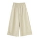 thumbnail image 4 of WILLBEST Pantalones Casuales de Mujer, de Cintura Alta, con Pierna Ancha y Corte Recortado, Ideales para Actividades al Aire Libre, Relajación y Comodidad Diaria. Extra Grande, 4 of 4