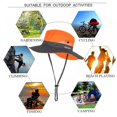 thumbnail image 4 of Chapeau de Soleil pour Femmes Extérieur Protection UV Seau Mesh Bonnet de Pêche Réglable Safari Casquette Imperméable à l'Eau, 4 of 8