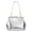 colorC, variant on Women Pu Leather Elegant Clip Shoulder Bag Large Capacity Stylish Tote Handbag Solid Color Kiss Lock Evening Pouch Outdoor Travel Shopping Handbags (Brown Small)