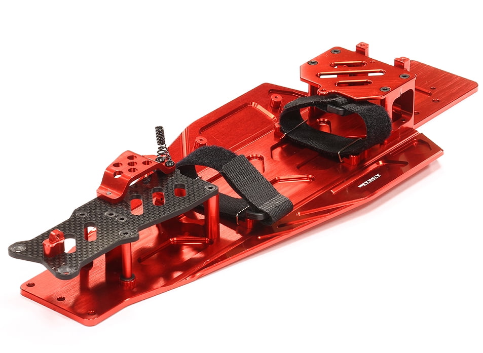 Integy RC Toy Model Hop-ups T8655RED Performance Conversion Chassis Kit for 1/10 Traxxas Rustler