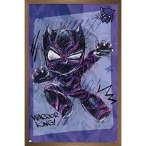 Marvel Black Panther - Scribble Wall Poster, 22.375" x 34", Framed
