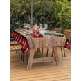 thumbnail image 2 of Outdoor Tablecloth with Umbrella Hole and Zipper, Red Truck Christmas Rectangle Table Cloth 52x70 Inch Waterproof Tablecloth, Red Black Plaid Xmas Tree Vintage Picnic Table Cover for Patio Camping, 2 of 7