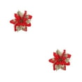 thumbnail image 4 of Injueey Flor de Navidad Decoración artificial Flores grandes Cabezas Granja Ventana Chimenea Fiesta Adornos para árboles de Navidad Vino rojo Vino rojo 2piezas, 4 of 6