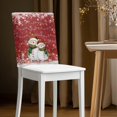thumbnail image 2 of TSOVTHRID Snowman Christmas Light Print Chair Back Cover for Kitchen Hotel Banquet Holiday Party Decor Removable Chair Slipcovers Decorative Chairs Covers for Dining Room Christmas Decor, Set of 6, 2 of 7