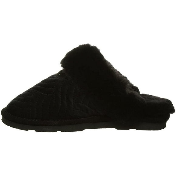 BEARPAW Womens Effie Sheepskin Slipper - Black Velvet - 6
