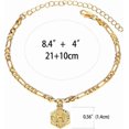 thumbnail image 2 of Initial Ankle Bracelets for Women Men, 18K Gold Silver Figaro Cuban Link Anklet Bracelet for Women Teen Girls, Custom Name Gold Anklet with Initials l, 2 of 4