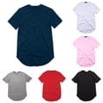 thumbnail image 7 of CENL Men Fashion Extended Long Line T-shirt Hip Hop Streetwear Punk Short Sleeve Tops, 7 of 7