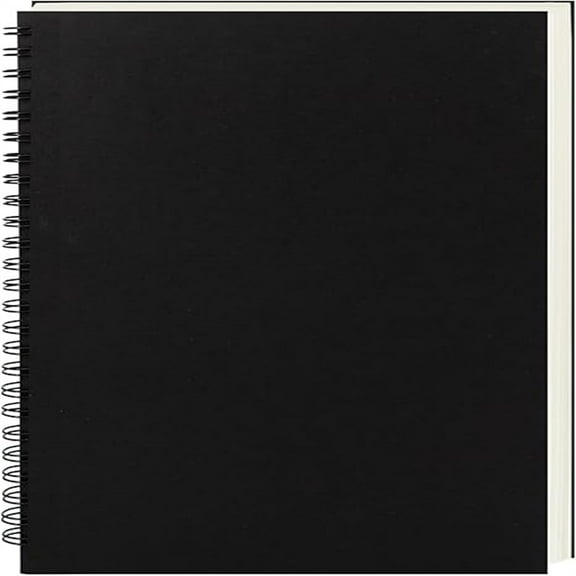 9 inch x 6 inch, 100GSM, Blank Spiral Notebook, 1-Pack, Soft Cover, Sketch book, 160 Pages / 80 Sheets, (Black)