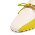 thumbnail image 5 of YDN Women Comfortable Bowknot Round Closed Toe Flats Loafers Slip on Stacked Low Heel Pumps Casual Office Lady Shoes Size 9.5 Yellow, 5 of 5
