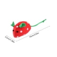 thumbnail image 3 of Strawberry Mouse Cat Plush Toy, Fruit Shaped Interactive Kitten Play Toy with Long Tail for Indoor Cat Entertainment, 3 of 6