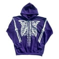 thumbnail image 1 of Sedceaty Women Skeleton Printed Pattern Hoodie, Zipper Open Front Long Sleeve Hooded Jacket, S/ M/ L/ XL/ XXL, 1 of 2