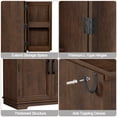 thumbnail image 5 of FAGAGA Kitchen Storage Cabinet with Drawer, Wooden Buffet Cabinet with Storable Door, Modern Floor Sideboard for Living Room, Dining Room, Entryway | Cherry, 5 of 10