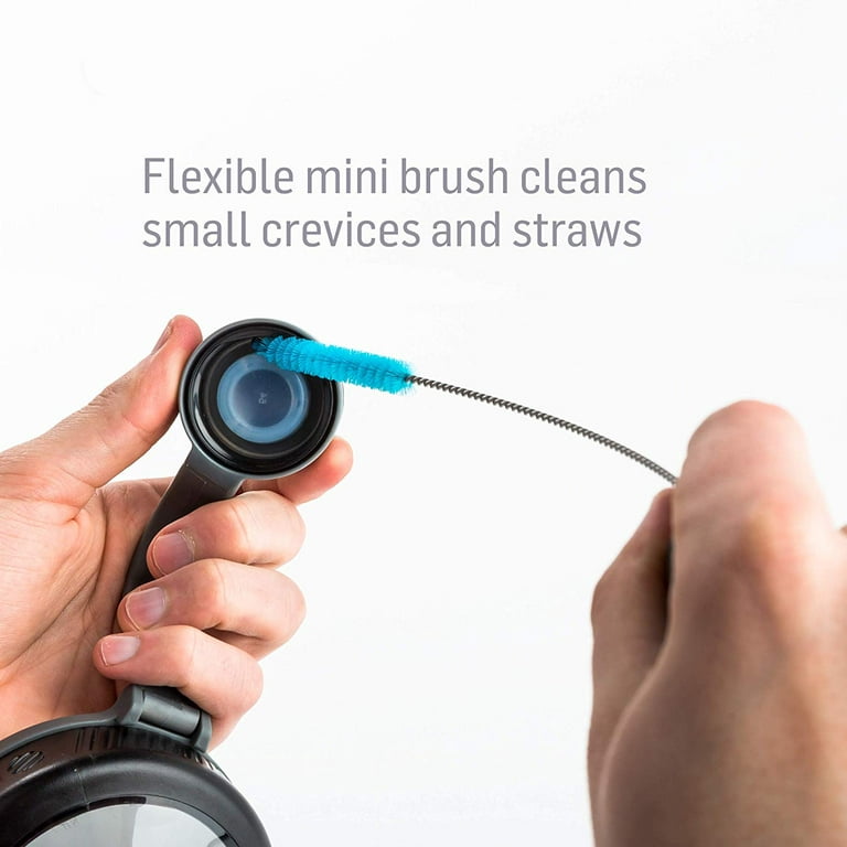 BlenderBottle Bottle Brush 2-In-1 with Flexible Mini Brush for Straws and  Spouts 