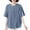 Sky Blue, variant on Women's Cotton Linen Shirts with Pocket Crew Neck Button down Tops Summer Casual Short Sleeve Plus Size Blouses (XL, Sky Blue)